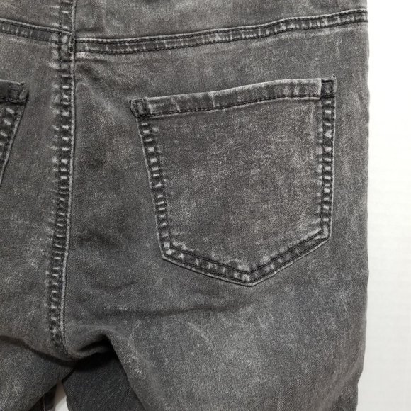 No Boundaries leggings Medium 7/9 acid wash elastic pull on waist jean style - Picture 12 of 15